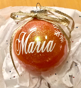 Personalized Glitter Christmas Ornament