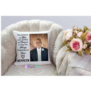 Custom Photo Memorial Throw Pillow