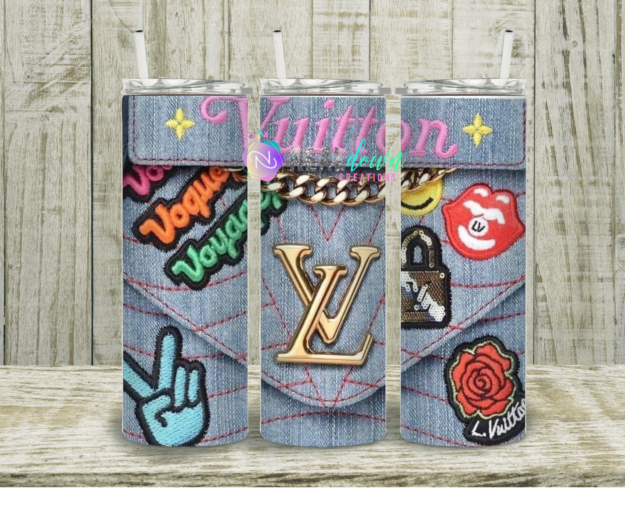 Jean Patch Love Tumbler