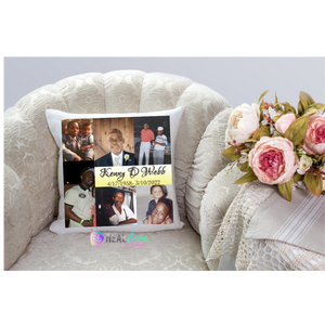 Custom Memorial Throw Photo Pillow