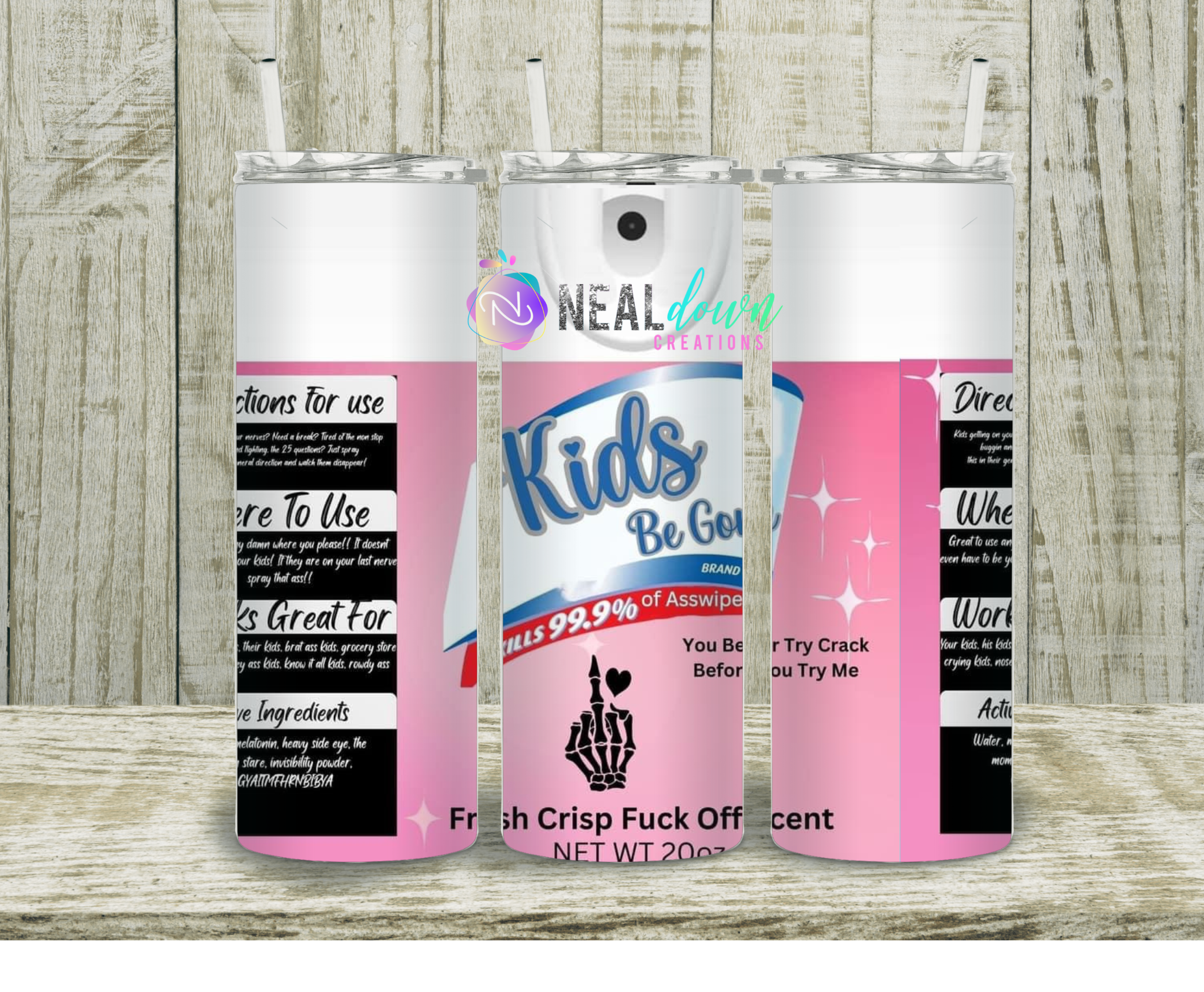 Pink Kids Be Gone Tumbler