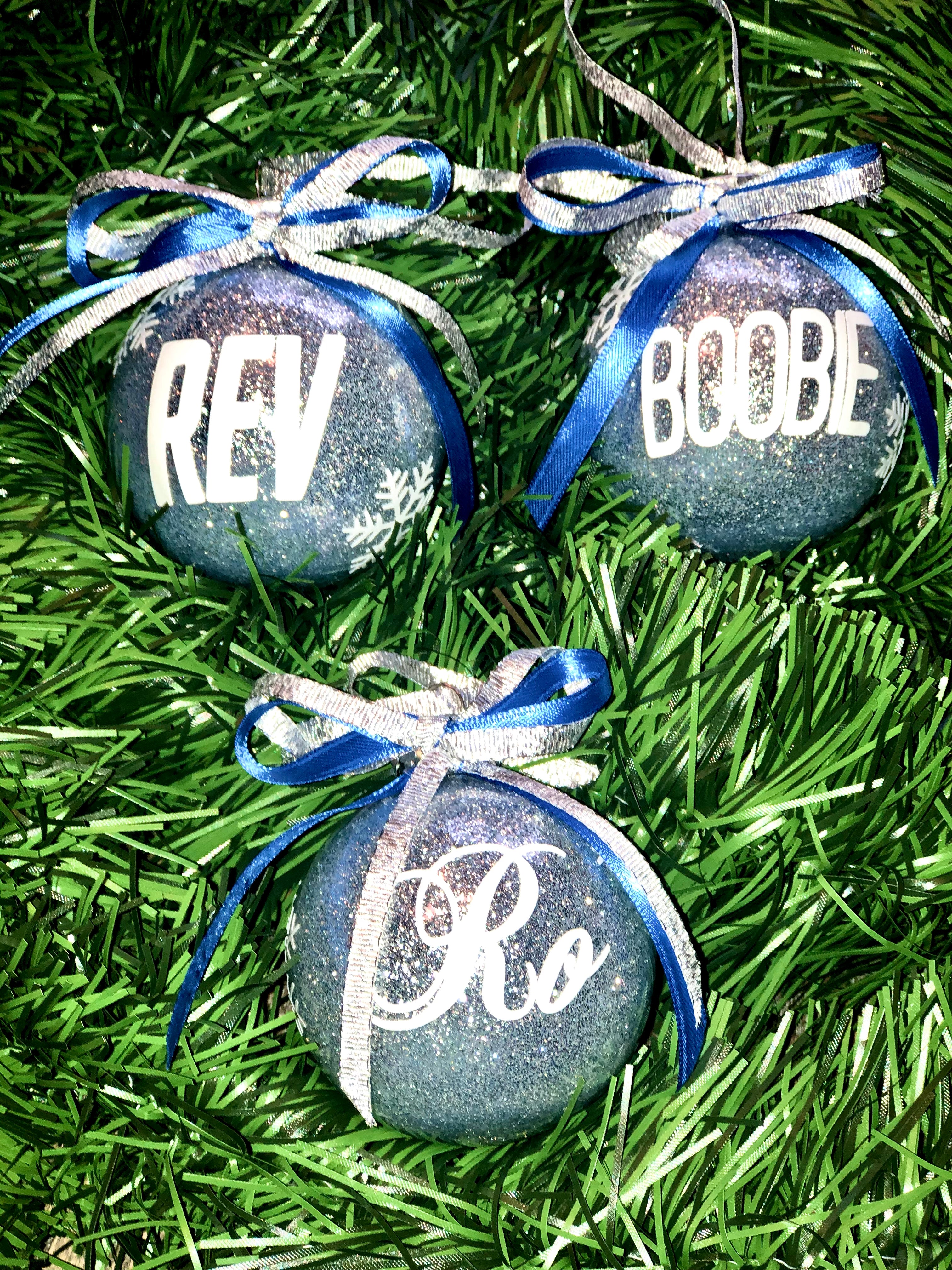 Glitter Christmas Ornaments